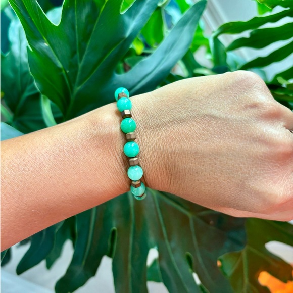 Green Aventurine & Hematite bracelet (one) - Picture 2 of 6